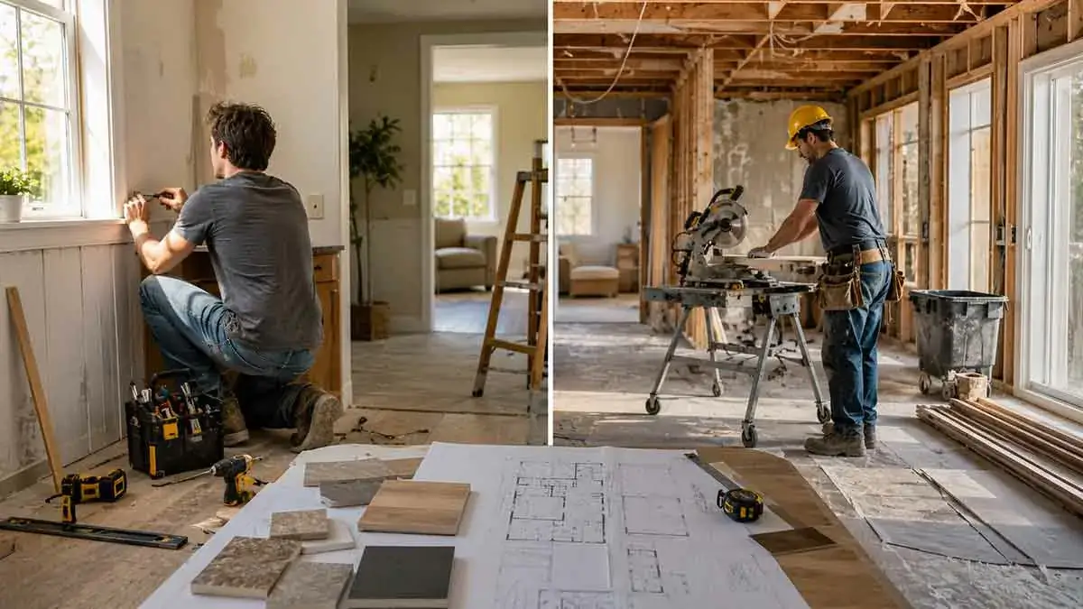 DIY vs professional home renovation