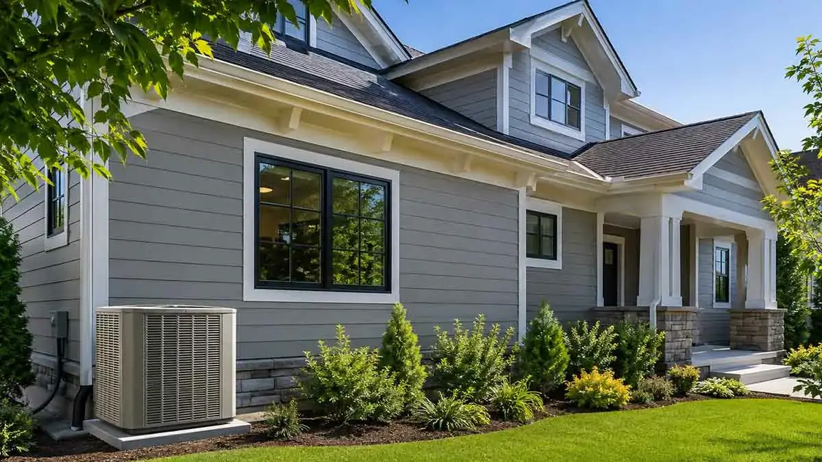 Energy-efficient home with a modern HVAC system