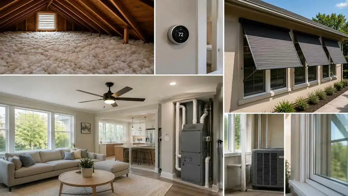 Heating and cooling energy-saving tips for a home