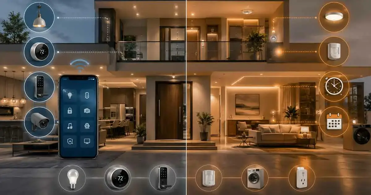 Difference between a smart home and home automation