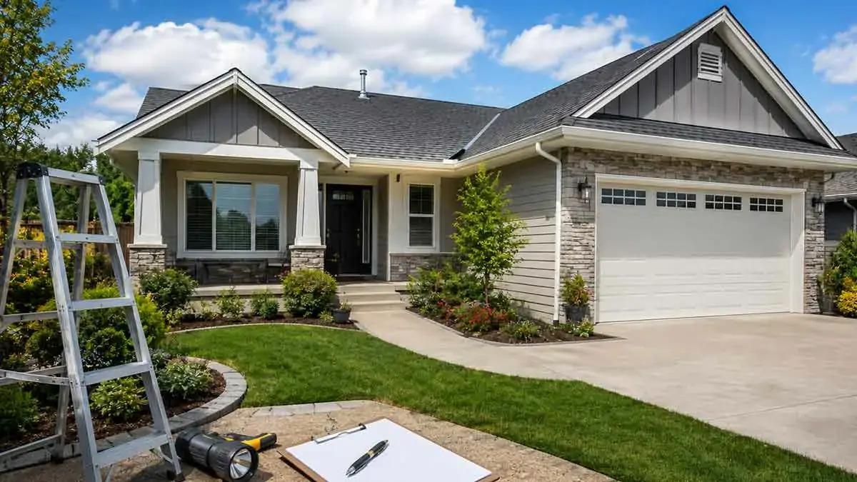Well-maintained home exterior for a home maintenance checklist