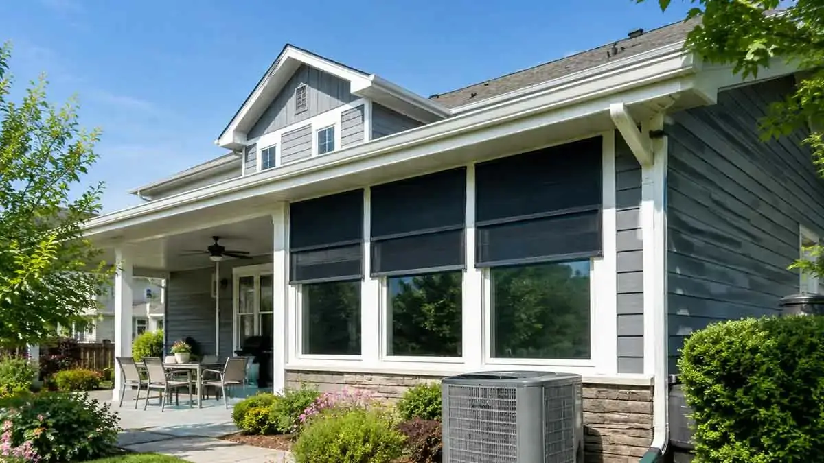 Well-maintained home prepared for summer with clean roof and outdoor spaces