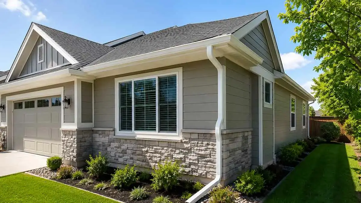 Well-maintained home with proper drainage and moisture prevention