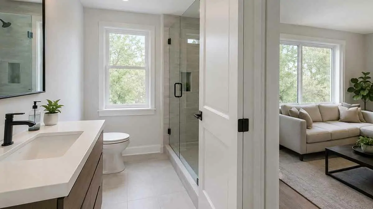 Clean dry home interior with proper ventilation for mold prevention