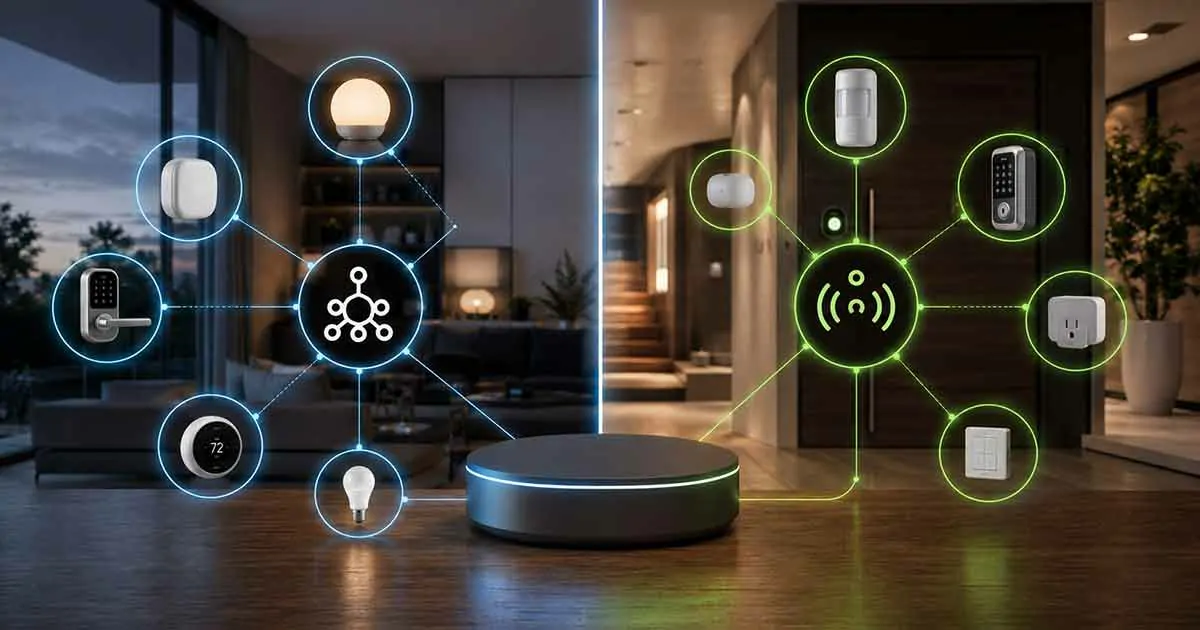 Matter vs Z-Wave smart home technology comparison