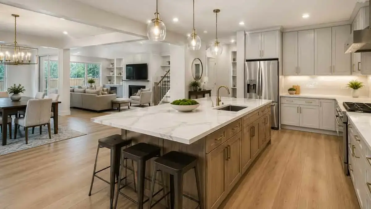 Open concept kitchen remodeling
