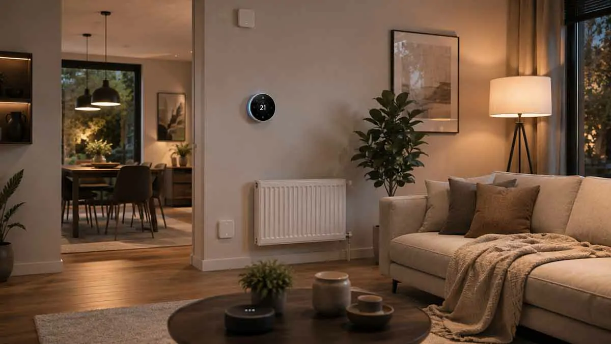 Smart heating controls in a modern home