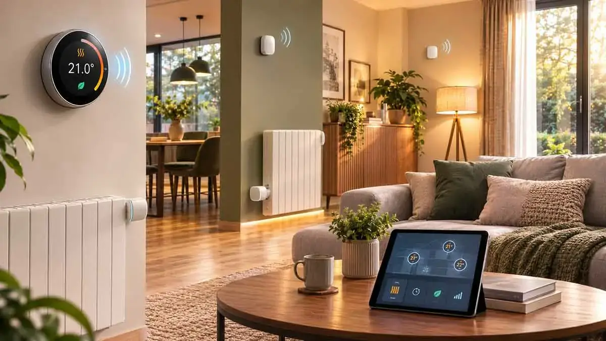 Smart heating system in a modern home
