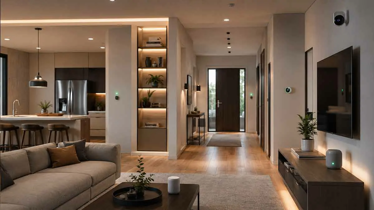 Smart home design with connected devices and automation