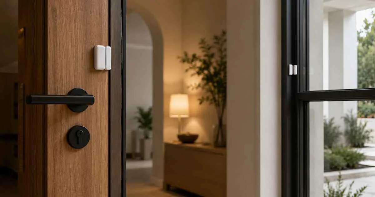 Smart door and window sensors for home security
