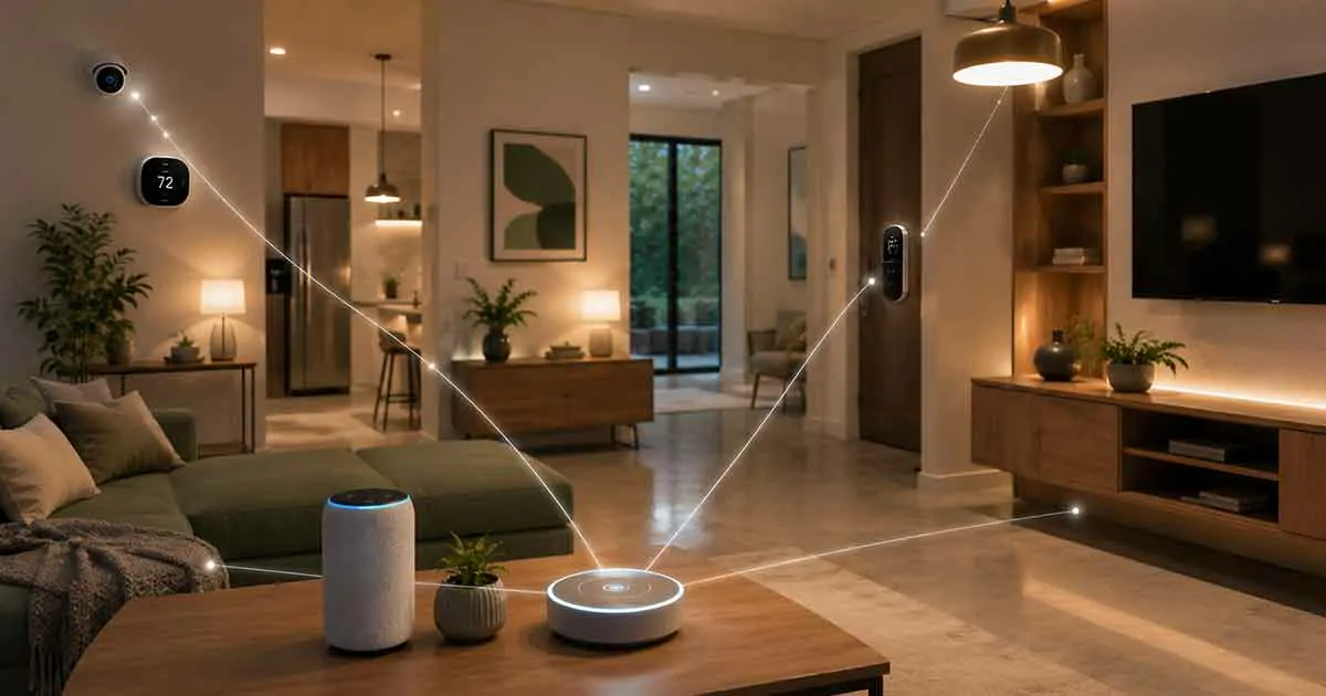 Smart home ecosystem with connected devices and control platform