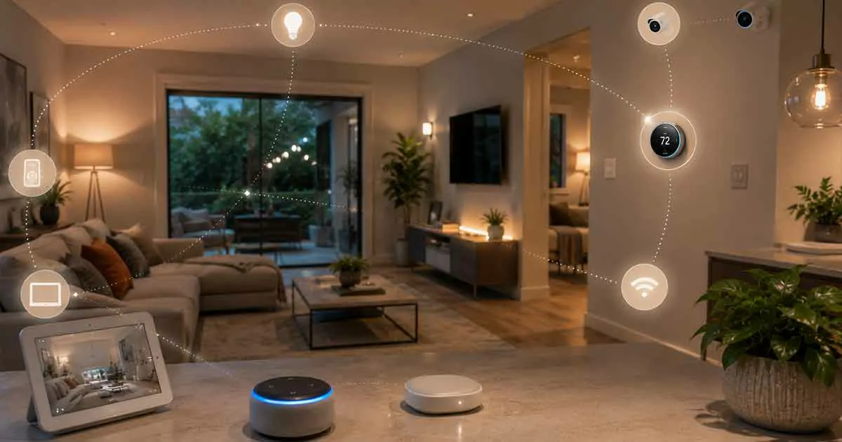 Smart home system with connected devices and automation