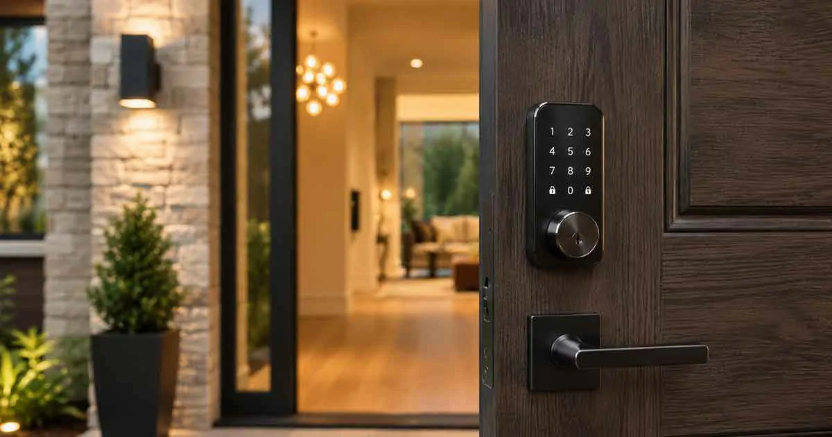 Smart lock without a subscription on a modern home door