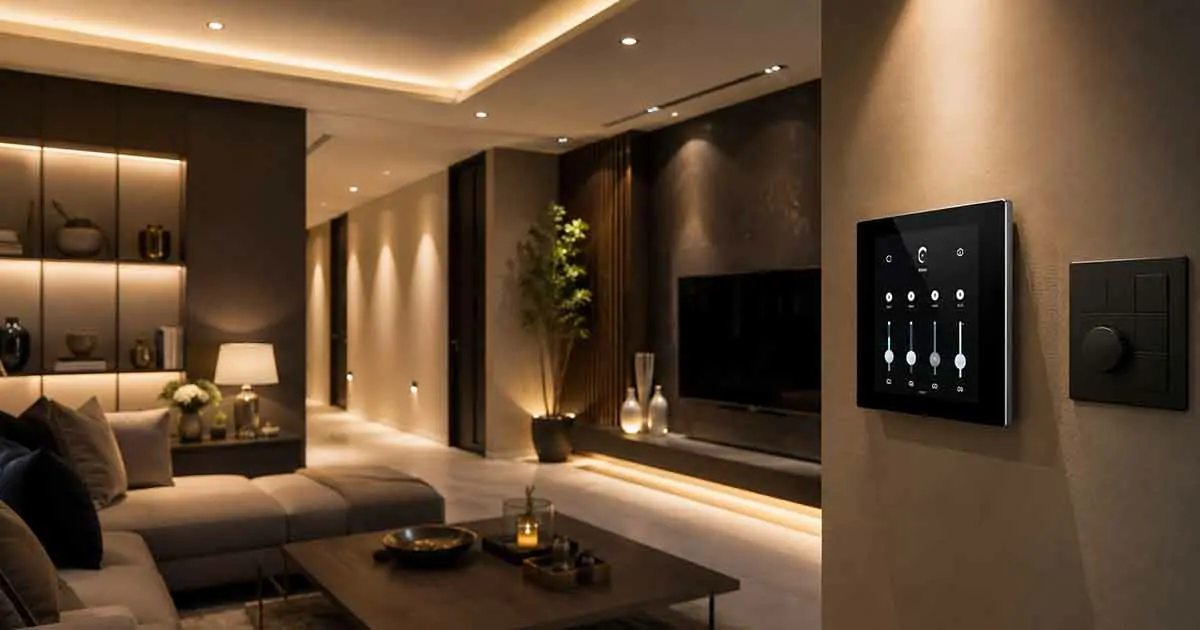 Smart lighting control system for a modern home