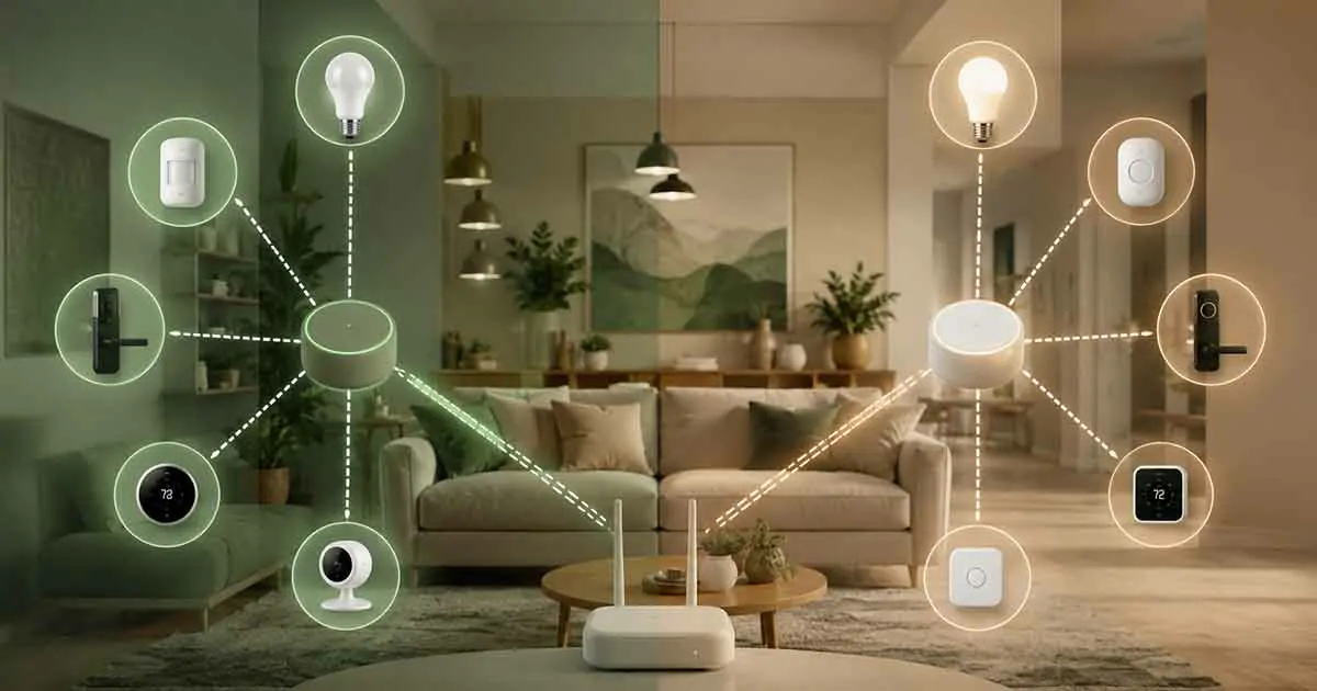 Z-Wave vs Zigbee smart home technologies comparison