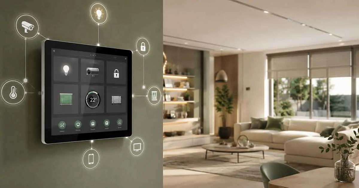 Smart home control panel for whole-home automation