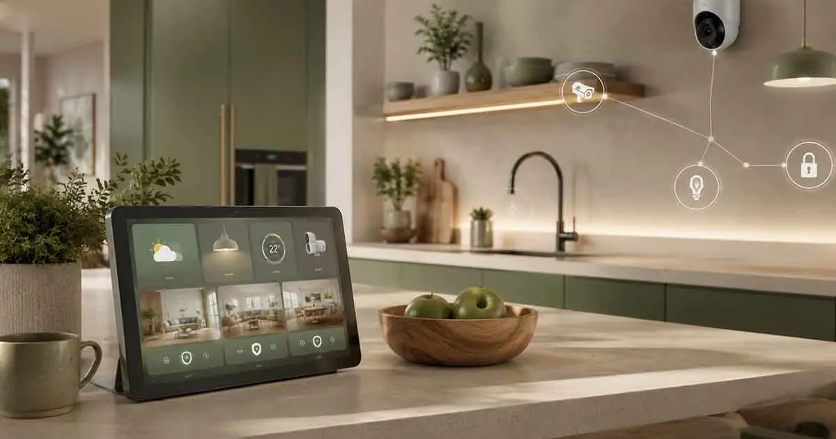 Smart home display controlling connected home devices